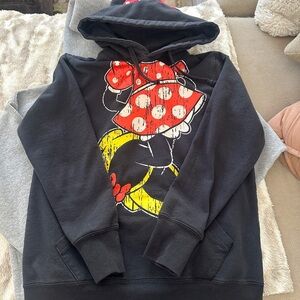 Disney Black Hoodie with White Minnie Mouse